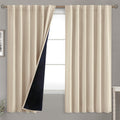 BGment Champagne Blackout Curtains 63 in Length - Total Light Block
