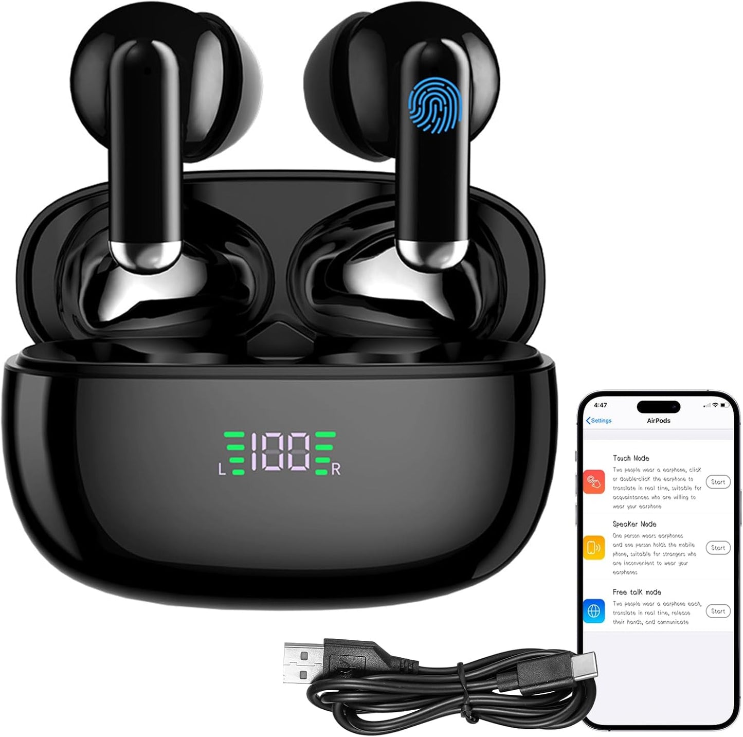 AI Language Translator Earbuds - 144 Languages