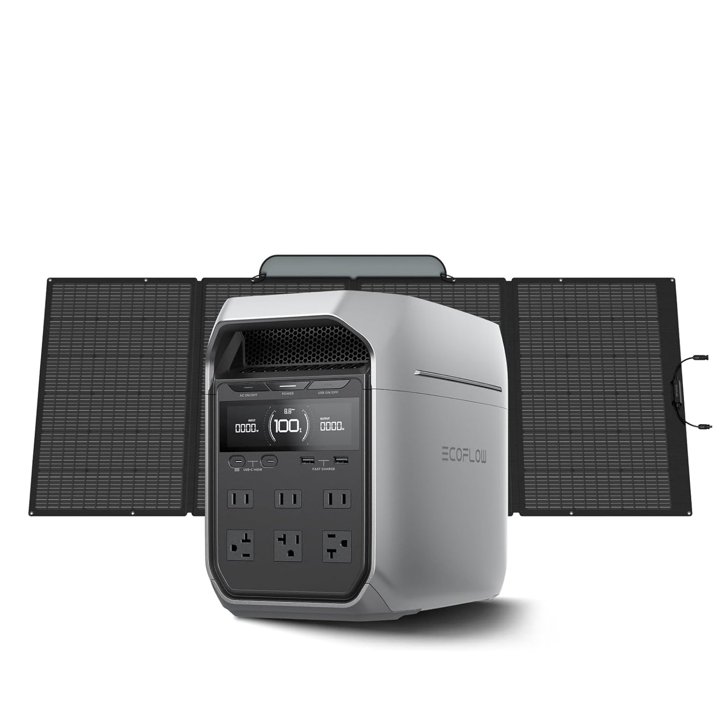 Portable Solar Generator DELTA 3 Plus with 400W Panel for Home