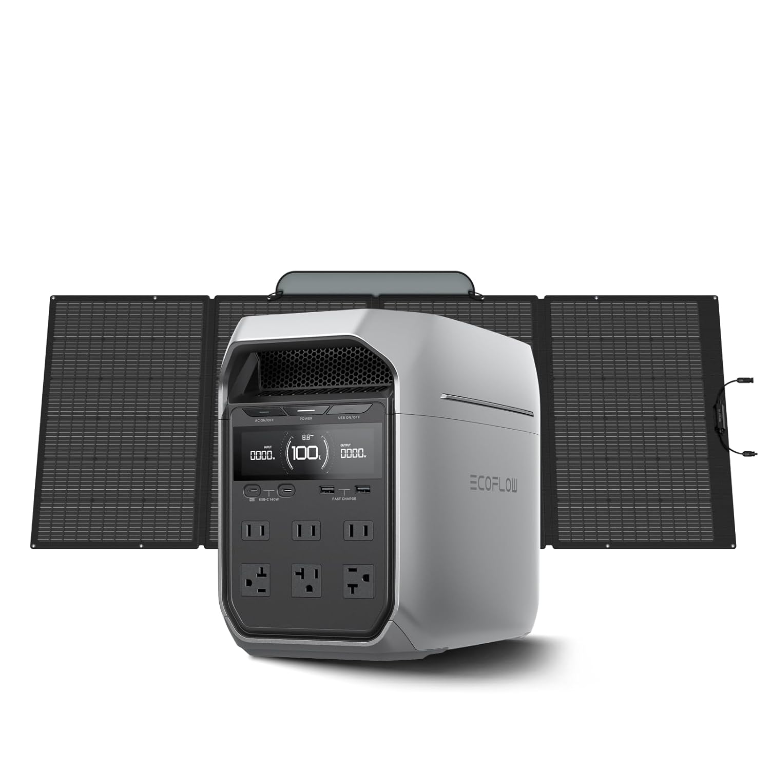 Portable Solar Generator DELTA 3 Plus with 400W Panel for Home
