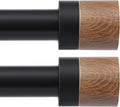 Wood Curtain Rods 72 to 144 in Adjustable Decorative Rods - Heavy Duty