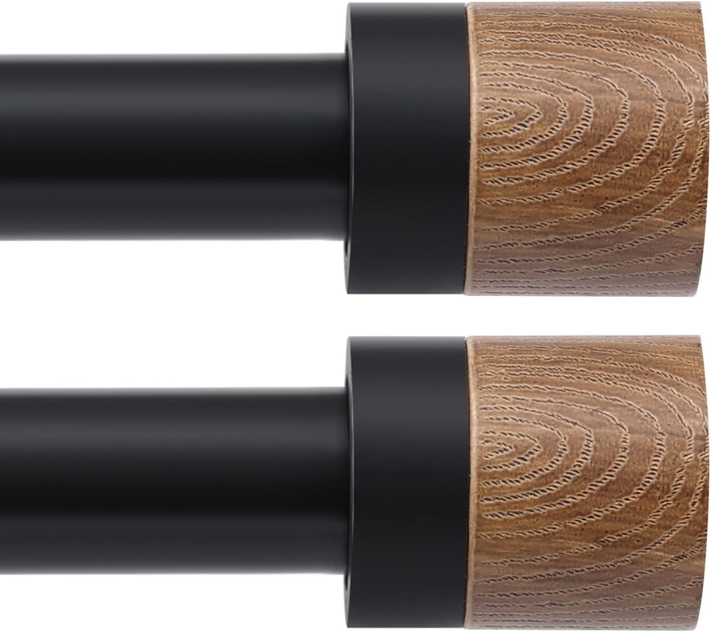 Adjustable Wood Curtain Rods for Windows 72 to 144 Inches