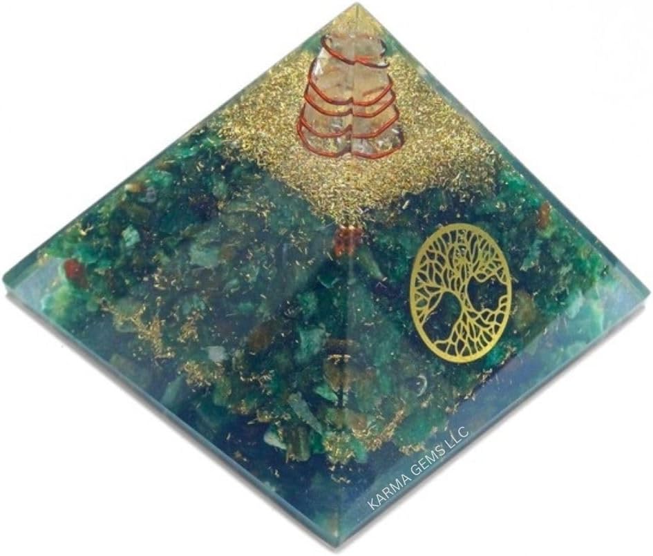 Green Jade Chakra Pyramid - Harmony & Balance