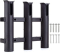 Fishing Rod Holder Bracket 3-Tube Rod Rack - Slim Side-Mount Organizer