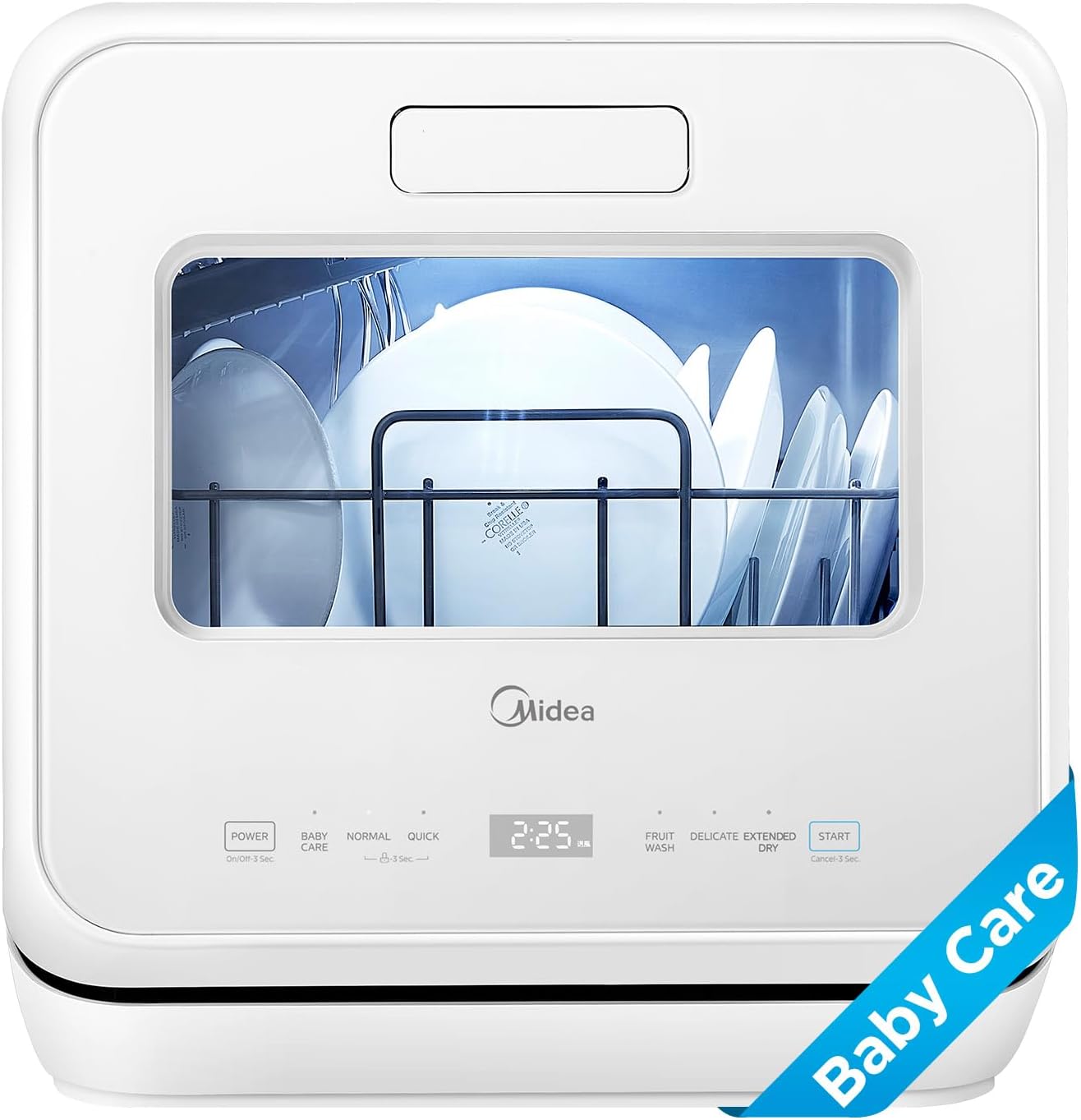 Midea Portable Countertop Mini Dishwasher for Baby Care Needs