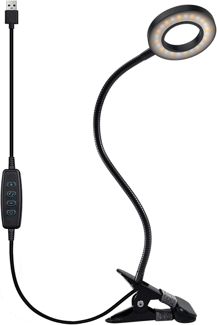 Flexible Clip-On Book Light - 3 Color Modes, 10 Brightness Levels