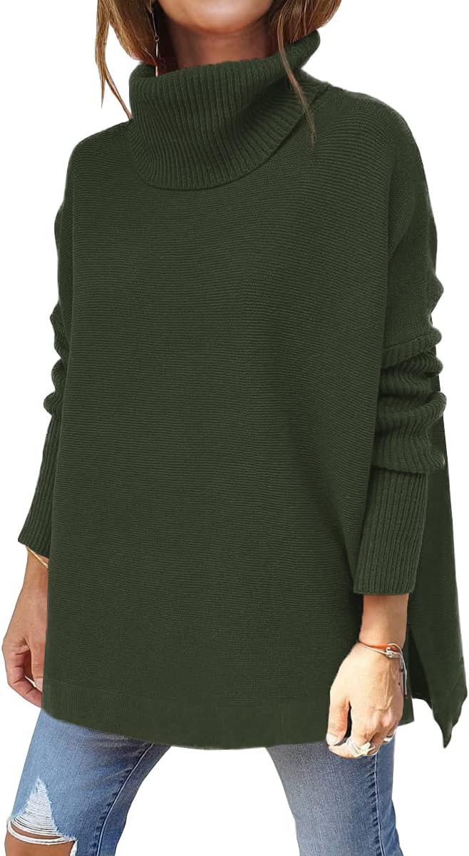 LILLUSORY Women's Turtleneck Oversized Sweater for Every Style