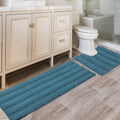 H.VERSAILTEX Turquoise Blue Bath Rug Set 2 Piece - Ultra Thick Comfort