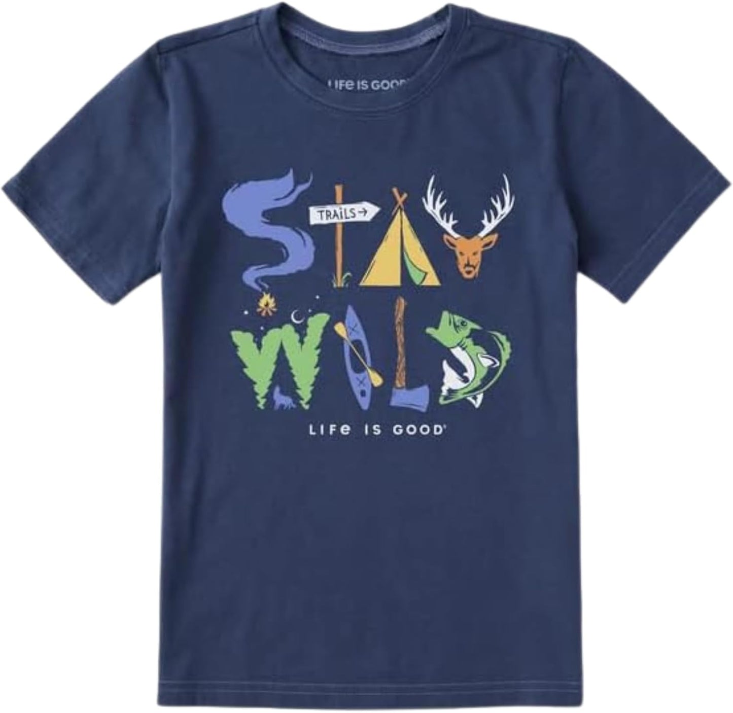 Life is Good Kids Stay Wild Tee - Embrace Adventure!