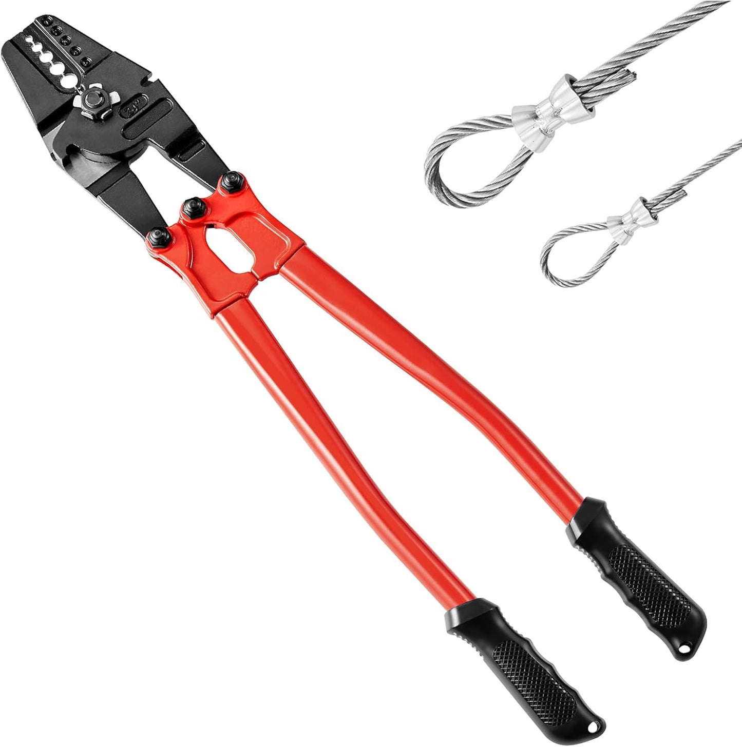 VEVOR Hand Swager Crimper 24 Inch for Copper and Aluminum Sleeves