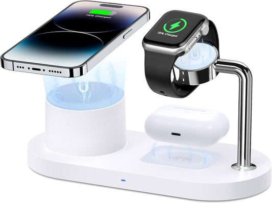 Fast 3-in-1 Mag-Safe Charger Stand: Multi-Device Dock
