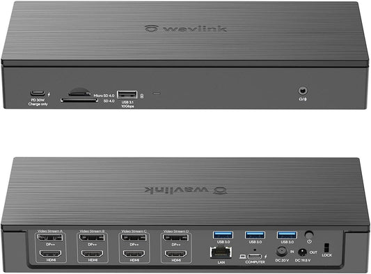 WAVLINK 5K/4K 100W Quad Monitor Dock