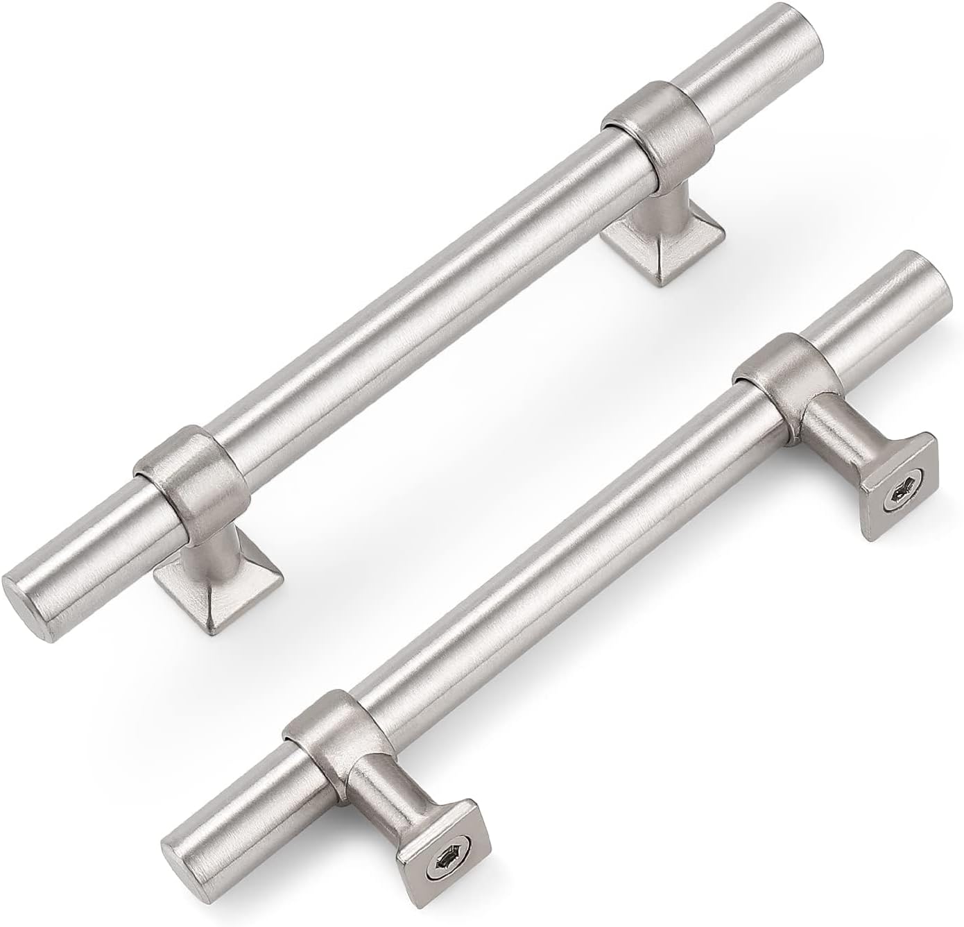 Brushed Nickel Cabinet Pulls - 20 Pack 3.5 inch Hole Centers