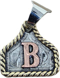 Handmade Cow Tag Copper Initial Necklace - Hand Engraved Pendant