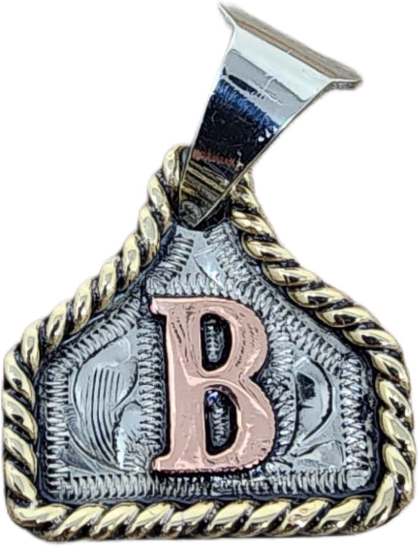 Handmade Cow Tag Copper Initial Necklace for Unique Style