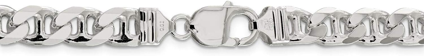 Genuine .925 Sterling Silver Miami Cuban Anchor Chain Necklace