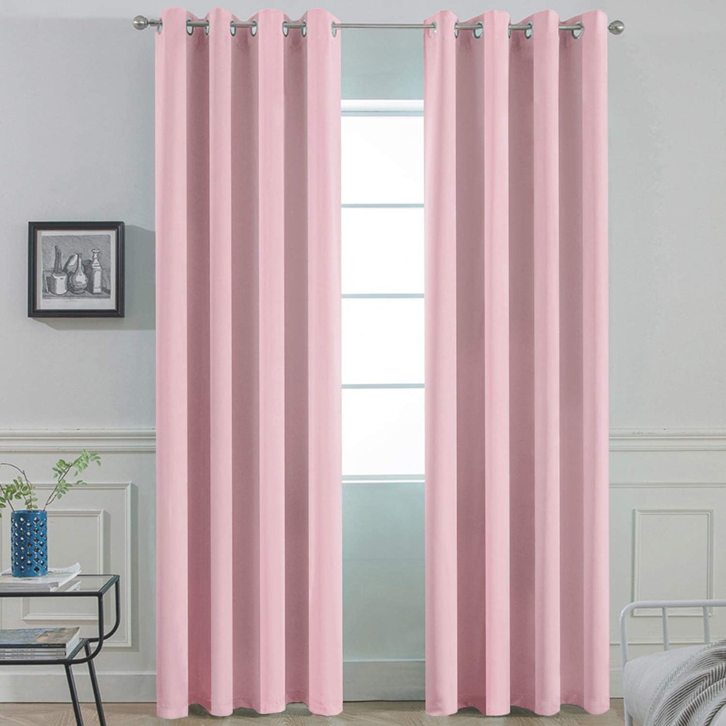 Yakamok Light Blocking Window Blackout Curtains for Bedroom
