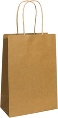 PTP BAGS Natural 5.75in x 3.25in x 8.3in Tote Bags - Sturdy Kraft Pack