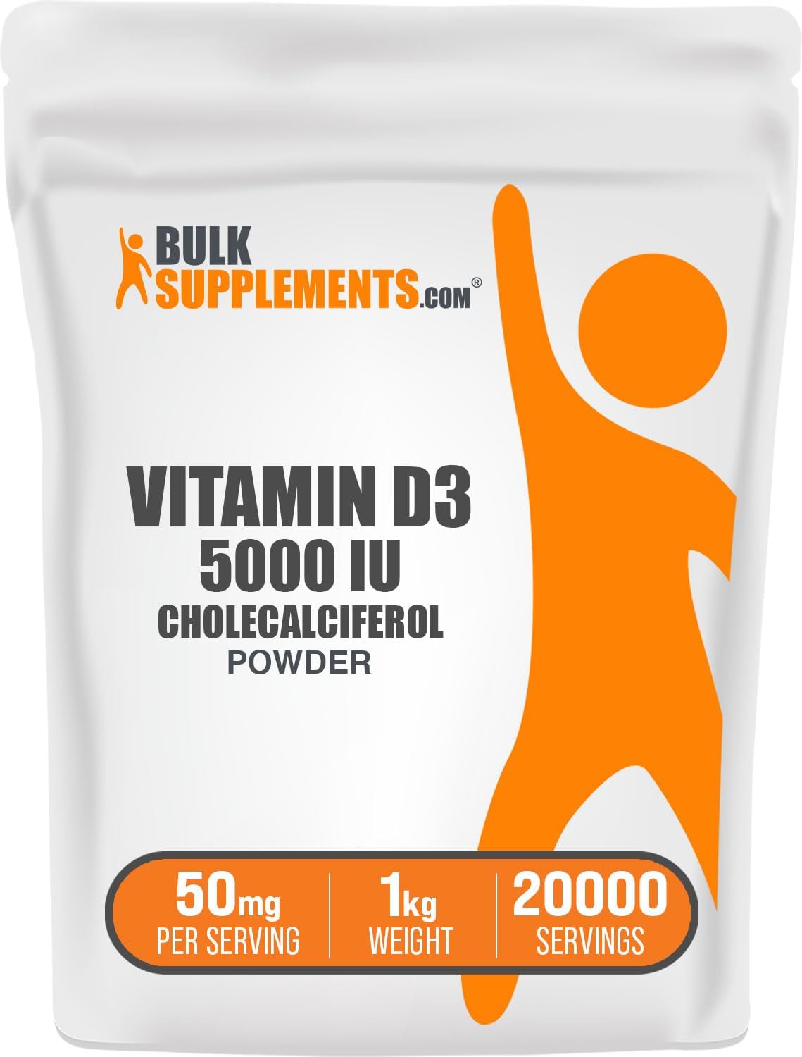 Vitamin D3 Powder 5000 IU for Immune Support and Wellness