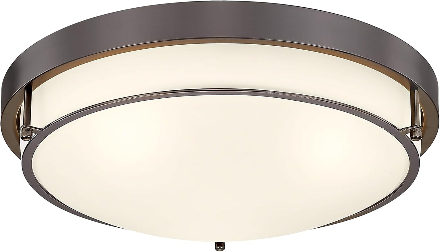 16 inch Flush Mount Ceiling Light with Oil Rubbed Bronze Finish