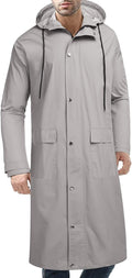 COOFANDY Men's Rain Jacket with Hood Waterproof Lightweight Long feel