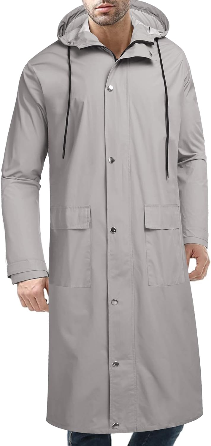 COOFANDY Men's Rain Jacket with Hood for All Weather Use