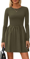Women's Long Sleeve Mini Dress by PRETTYGARDEN for Fall Fashion