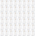 48 Pack White Unscented Clear Glass Votive Candles - Long Burn