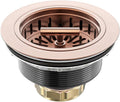 KONE Copper Sink Drain 3.5 in Kitchen Sink Strainer - Durable Seal