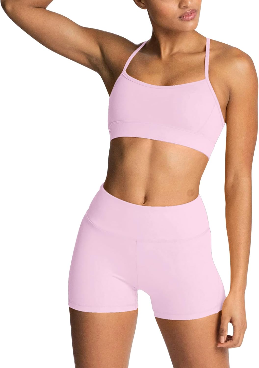 IMEKIS Women's Workout Sets: Stylish High Waisted Biker Shorts