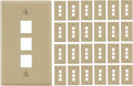 ICC 3-Port Keystone Wall Plate (25 Pack) - Durable Single Gang Wall