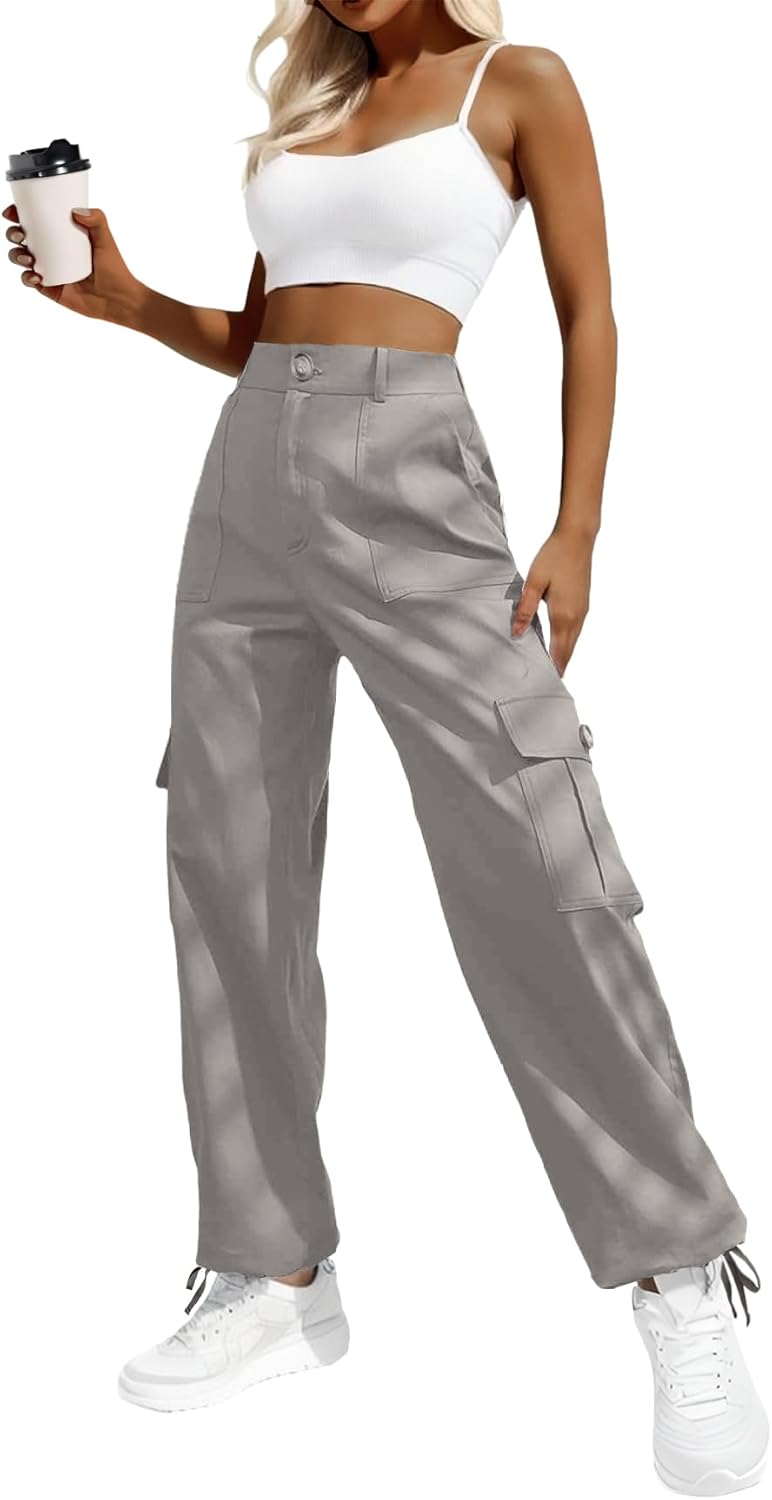 Lepunuo Women's High Waisted Cargo Pants for Stylish Comfort