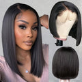 Bob Wig Human Hair 200 Density 13x4 HD Lace Front Wigs