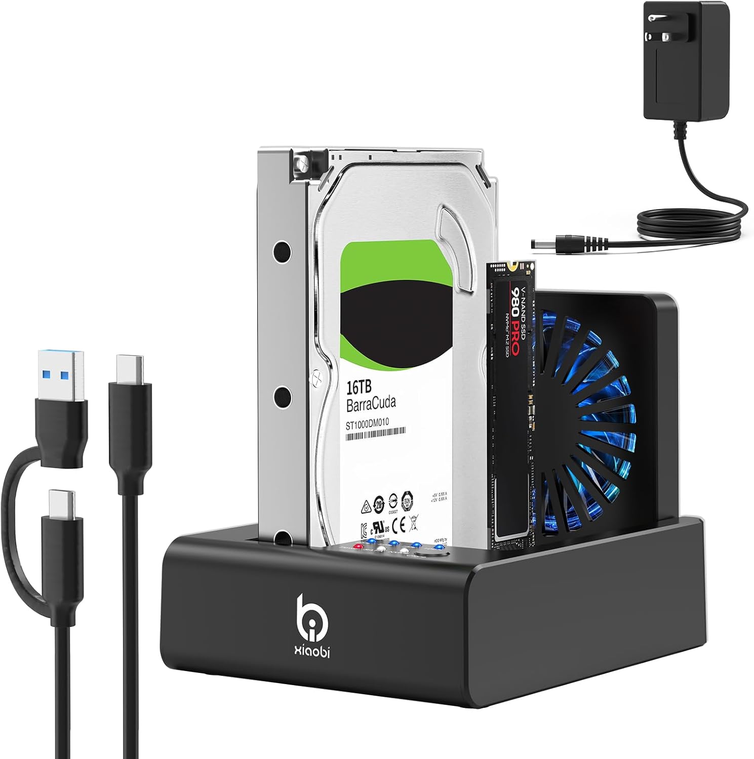 M.2 NVMe & SATA HDD Docking Station for Fast Data Cloning