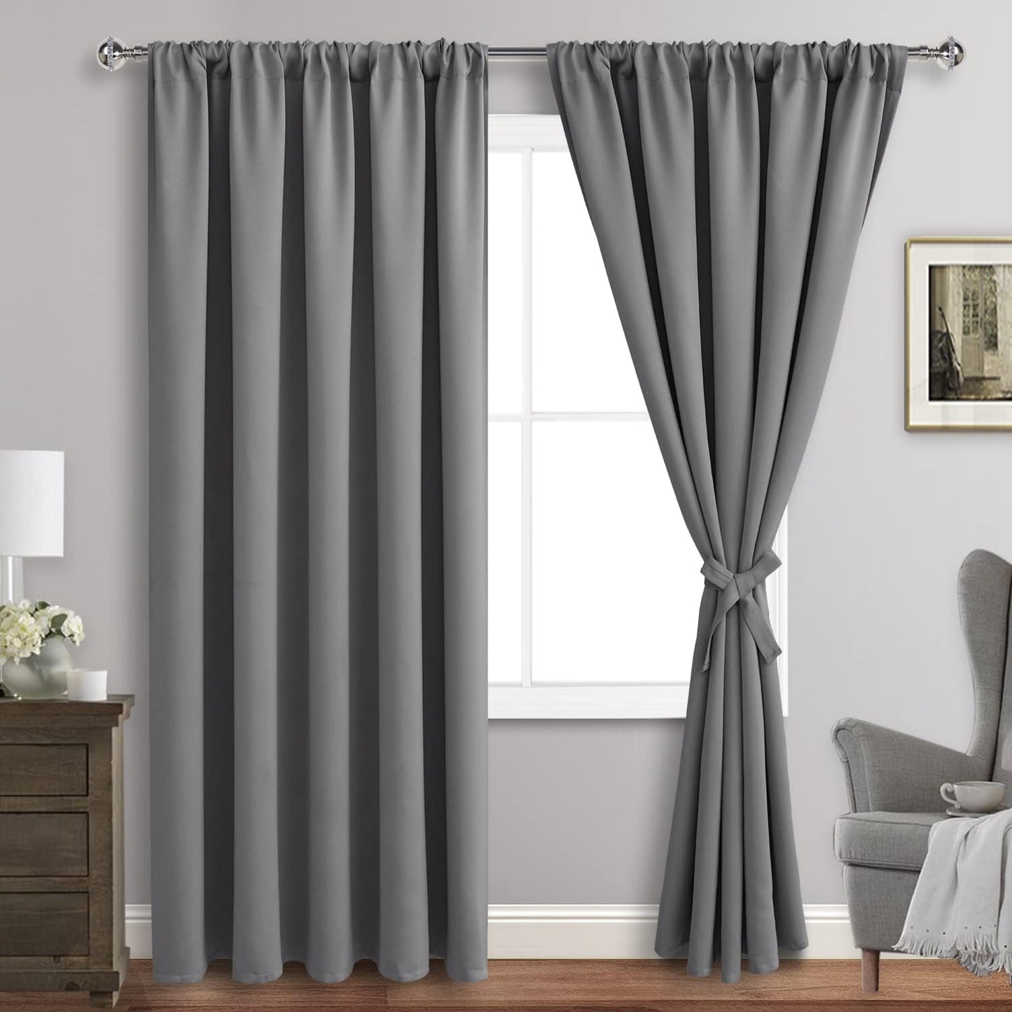 JIUZHEN Blackout Curtains for Bedroom - Thermal Insulated Privacy
