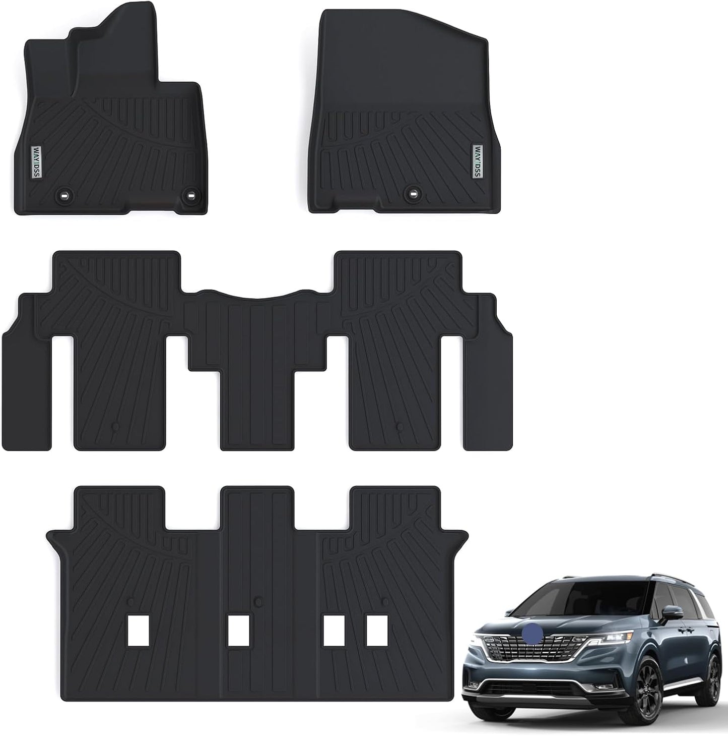 Floor Mats for Kia Carnival 2022-2025 Non-Hybrid Full Set