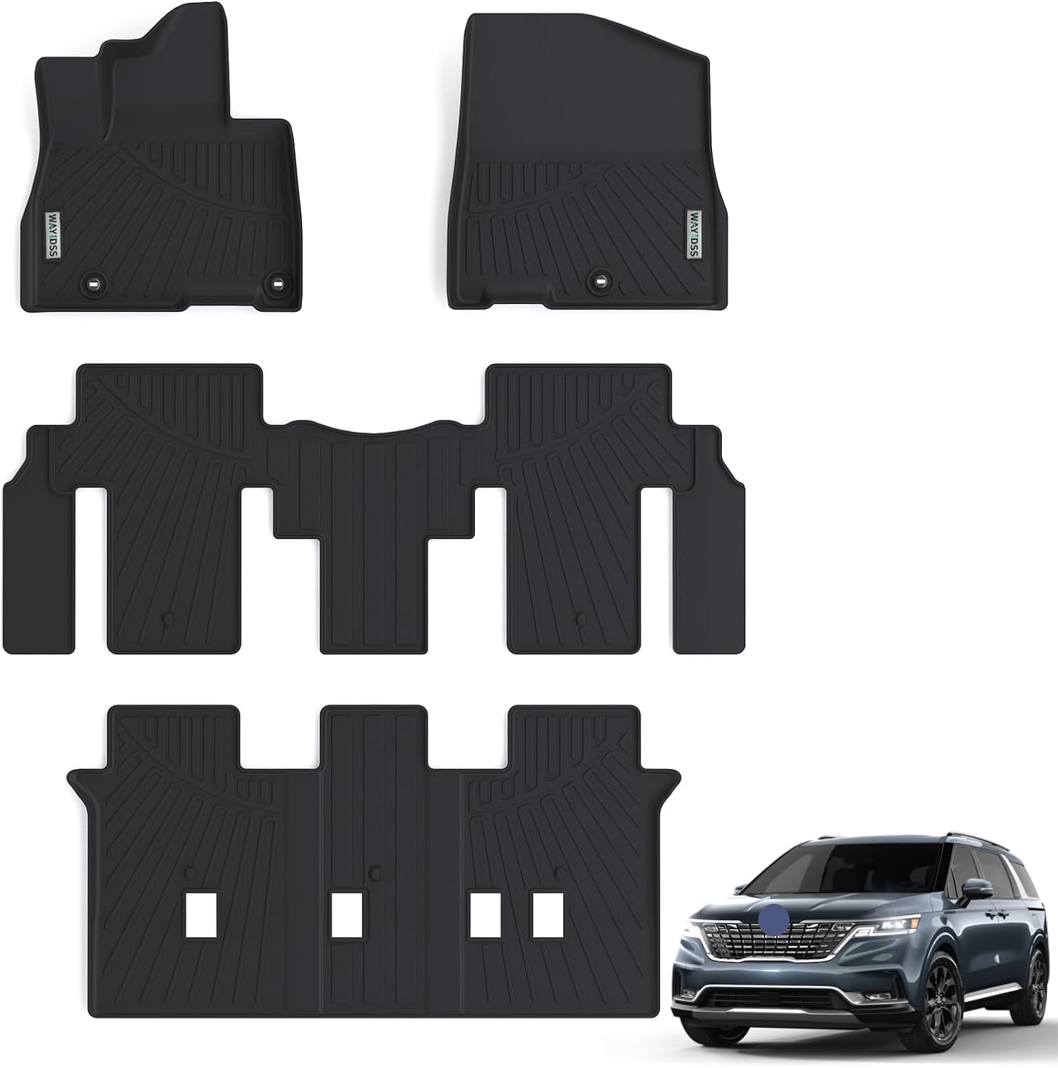 Floor Mats for Kia Carnival 2022-2025 Non-Hybrid Full Set