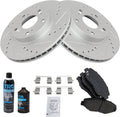 TRQ Front Performance Brake Pad & Rotor Kit - Ceramic Fit for 2002-04