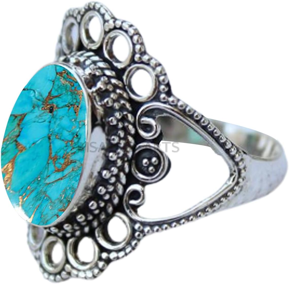 Solid 925 Sterling Silver Ring with Genuine Black Onyx Gemstone