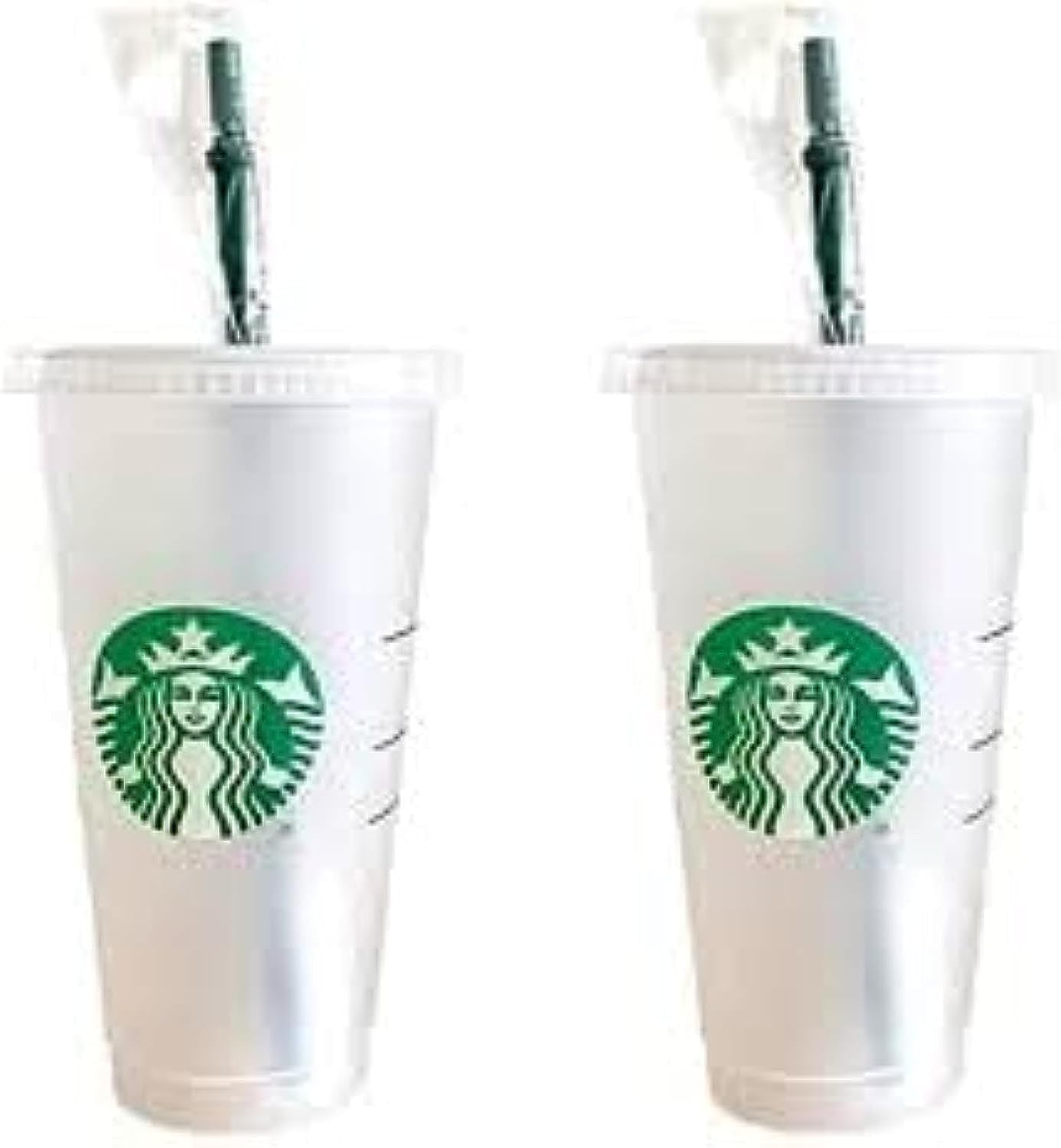 Starbucks 2 Pack Reusable Frosted Cold Cups - Stay Refreshed!