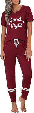 Ekouaer Womens Pajamas Set: Soft 2 Piece Lounge Pj Set