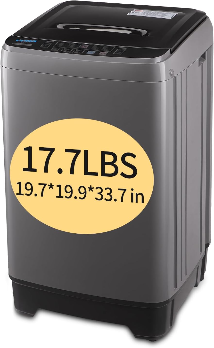 Portable Full-Automatic Washer: 10 Programs, Compact & Drain Pump, 17.7 lbs Capacity