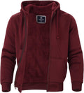 Heavyweight Sherpa Lined Fleece Hoodie for Men - Warm Zip Jacket
