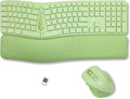 X9 Green Ergonomic Keyboard Mouse Wireless Combo - Comfort for Long