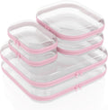Extra Large 13.7 in Durable Clear Hard Zipper Case 6 Pack - Travel