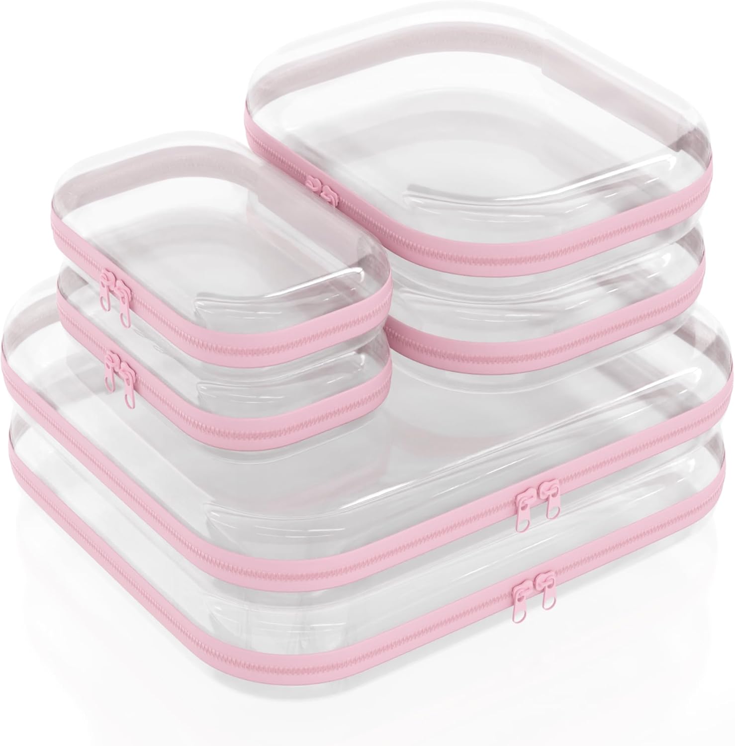 Extra Large Clear Hard Zipper Cases for Travel and Home Use