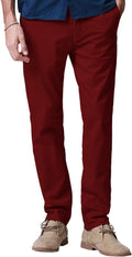Match Men's Slim Tapered Cotton Stretch Pants - Slim Fit Comfort