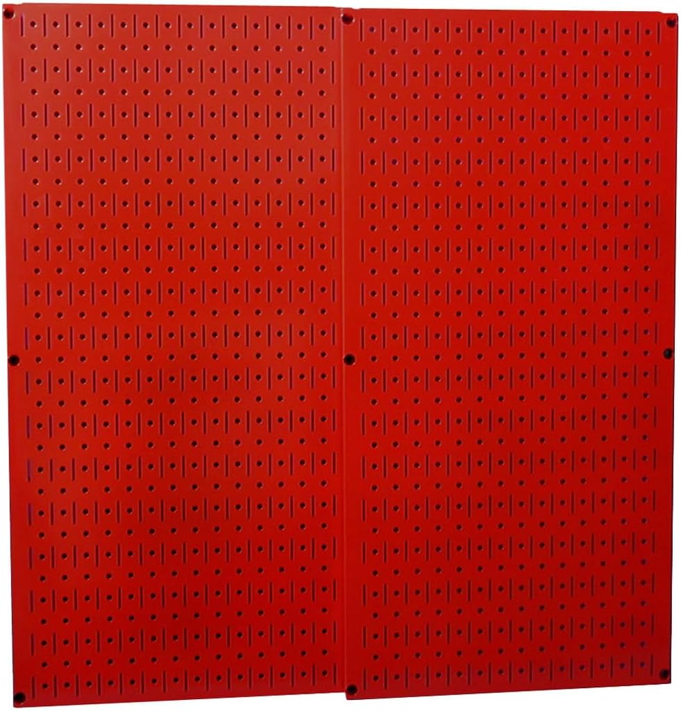 Wall Control 30-P-3232R Red Metal Pegboard for Ultimate Storage