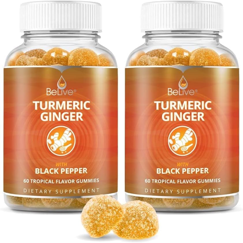 BeLive Turmeric Curcumin Gummies for Immune Support and Health