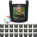 JERIA 24-Pack 7 Gallon Nonwoven Grow Bags - Durable Fabric Pots